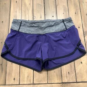 Lululemon Purple/Grey/Black Run Speed Short 2.5” - Size 2